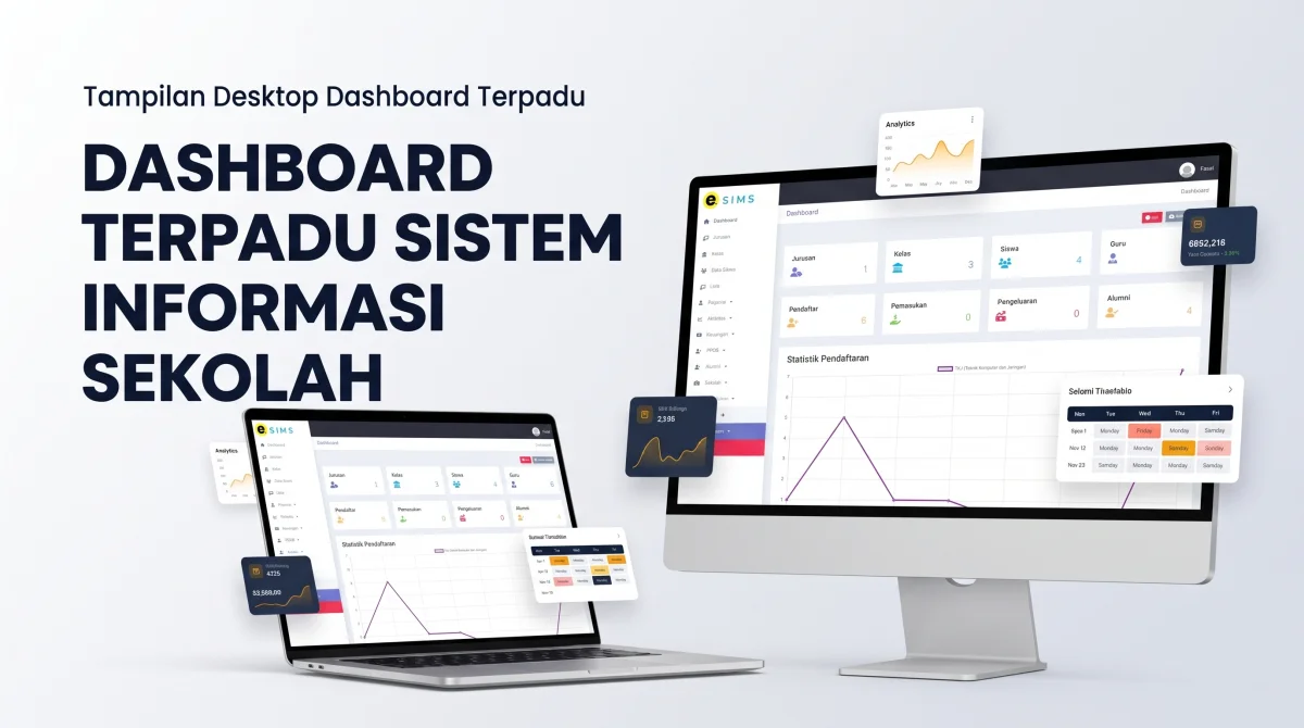 Dashboard Terpadu Sistem Informasi Sekolah Terlengkap di Desktop
