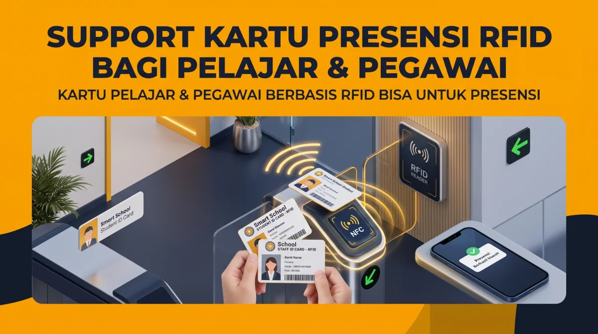 Support Kartu Presensi RFID & Smart Gate Otomatis
