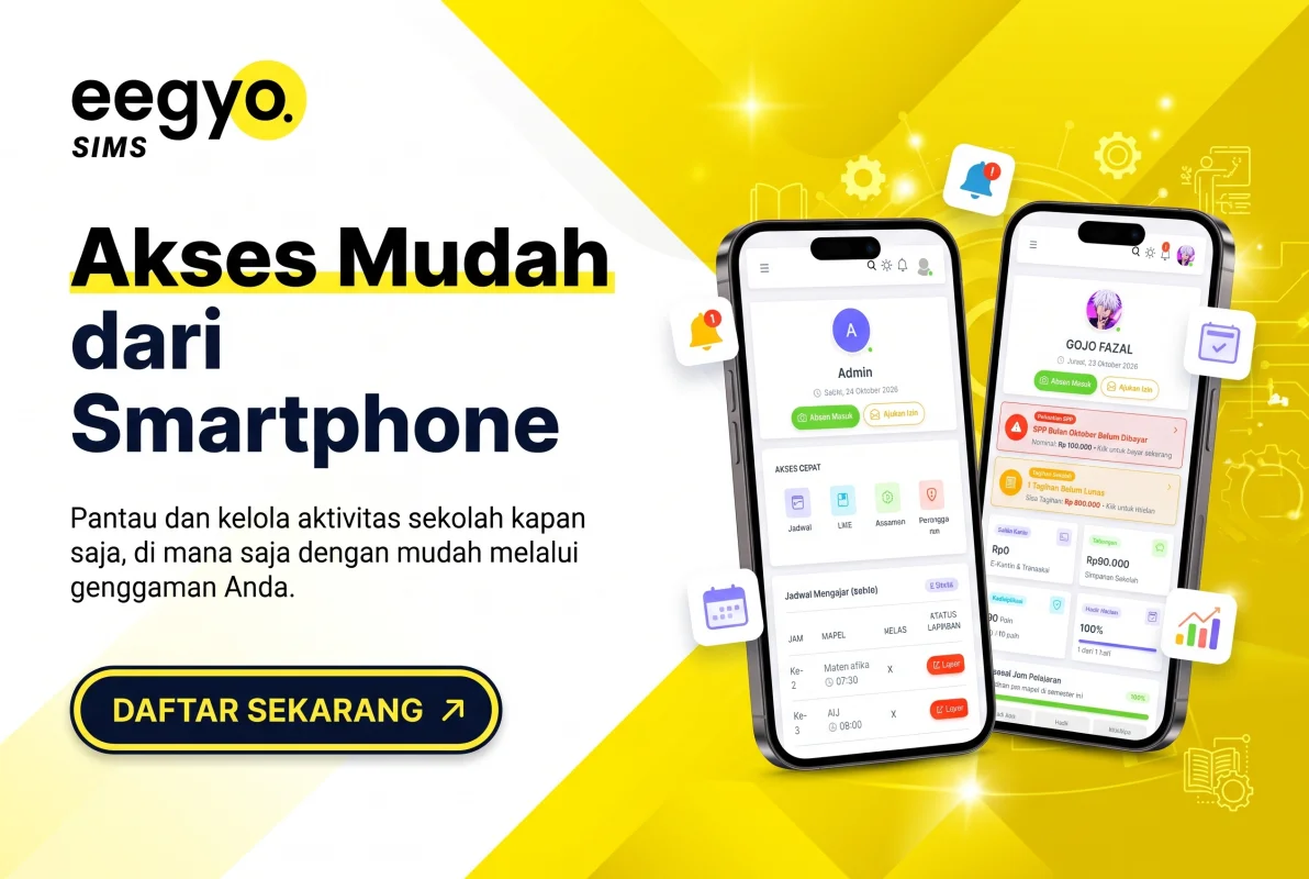Aplikasi Mobile & Akses Fleksibel Smartphone untuk Siswa, Guru & Orang Tua